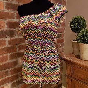 One Shoulder Ruffle Top * Med